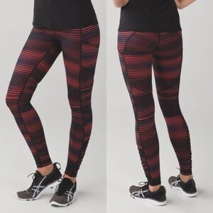 Lululemon Speed Tight IV Twisted Dune Alarming Black Yoga Leggings